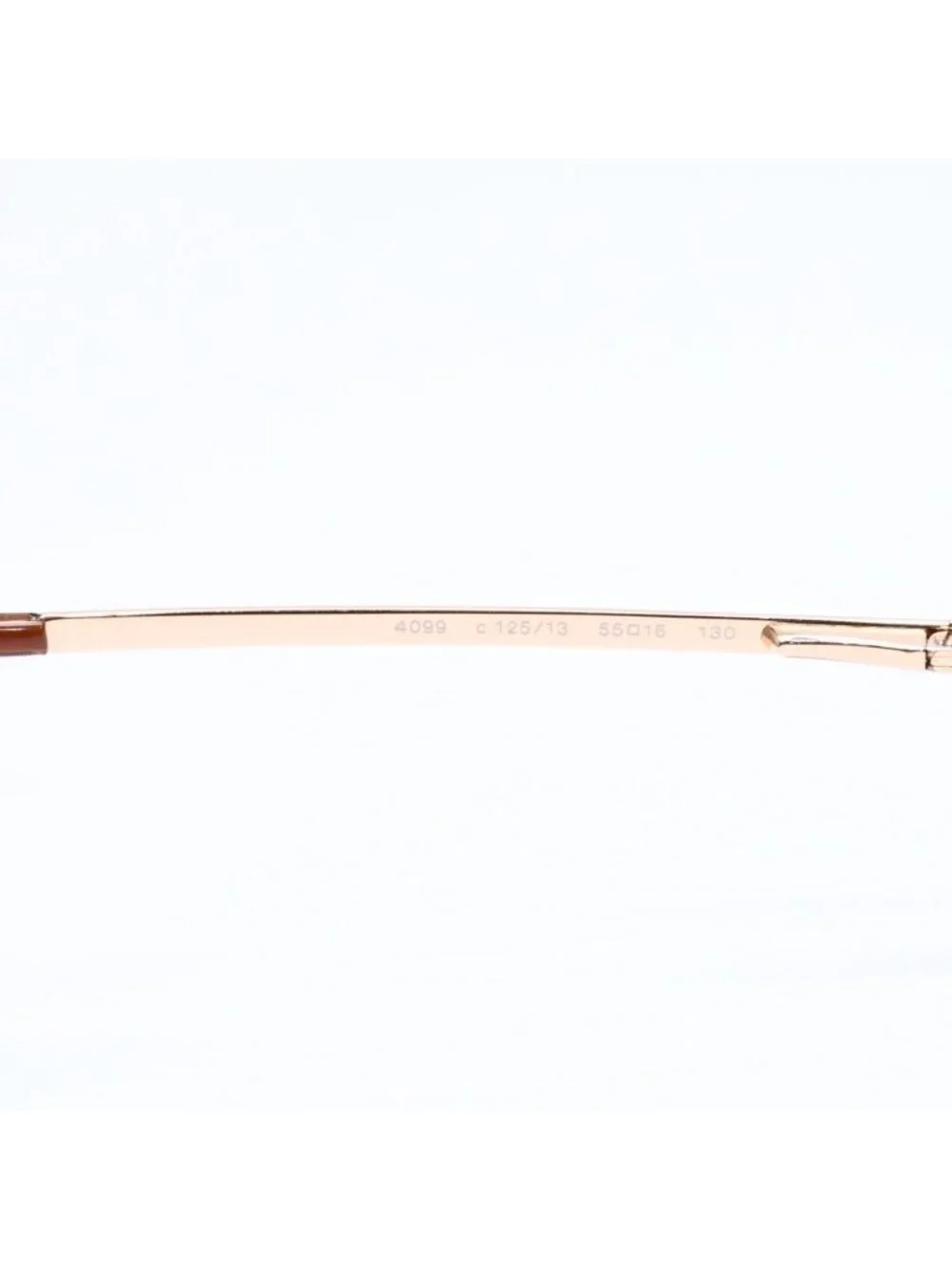 Chanel Half Rim Sunglasses Eyewear CC Logo Brown Gold